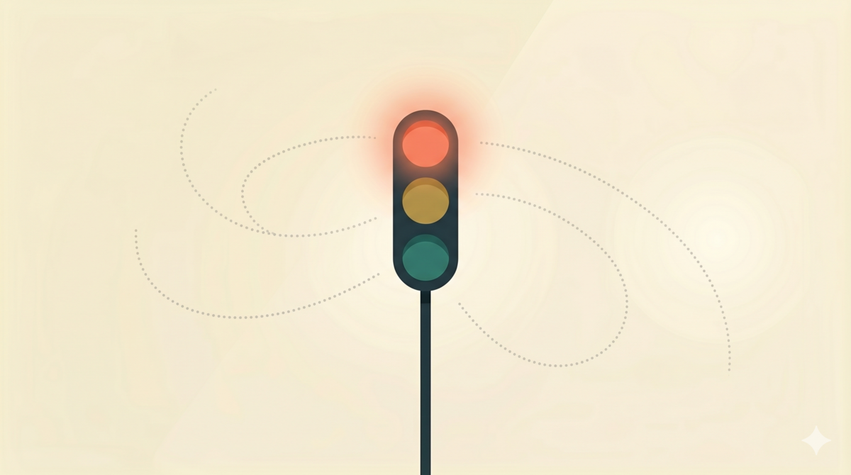 Stop at red is a behavior; understanding why keeps you safe even when the signal is ambiguous
