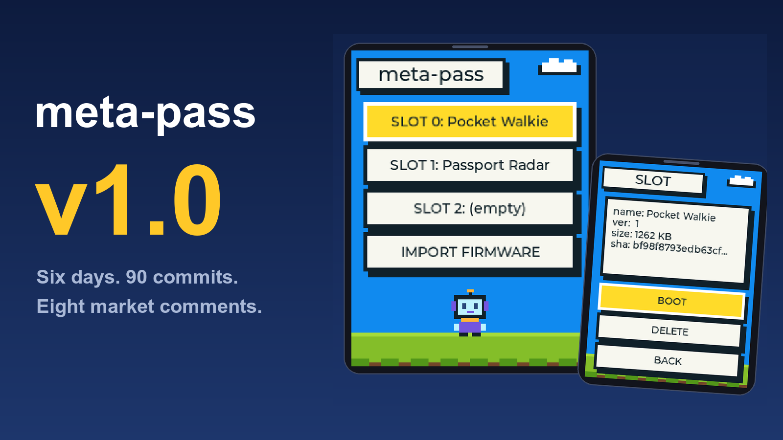 meta-pass v1.0:三槽位启动器列表与槽位详情界面